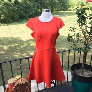 Gianni Bini Amelia Scarlett Poppy Panel Fit & Flare Dress NWT Size Medium